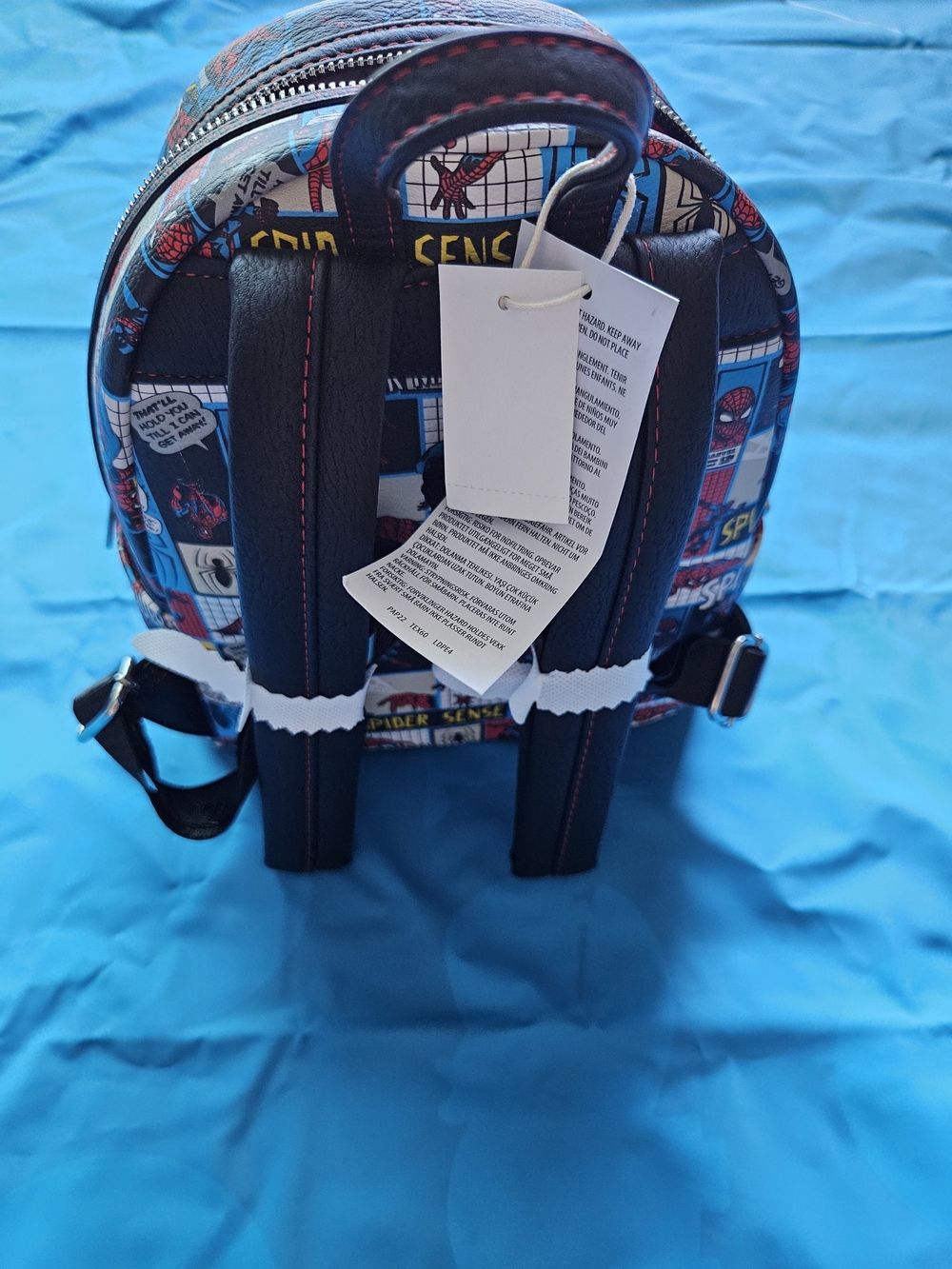 Disney Parks Marvel Spider-Man "Spider Sense" Comic Strip Loungefly Mini Backpac - Picture 7 of 7